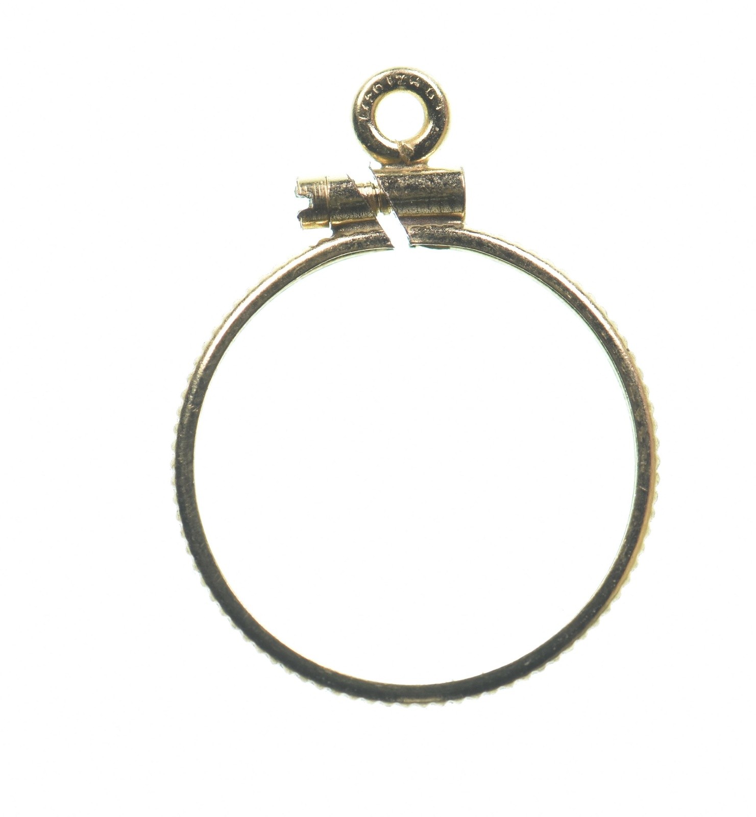 14K 16mm Gold Filled US Half Dime Coin Bezel Pendant Frame Edge *1369