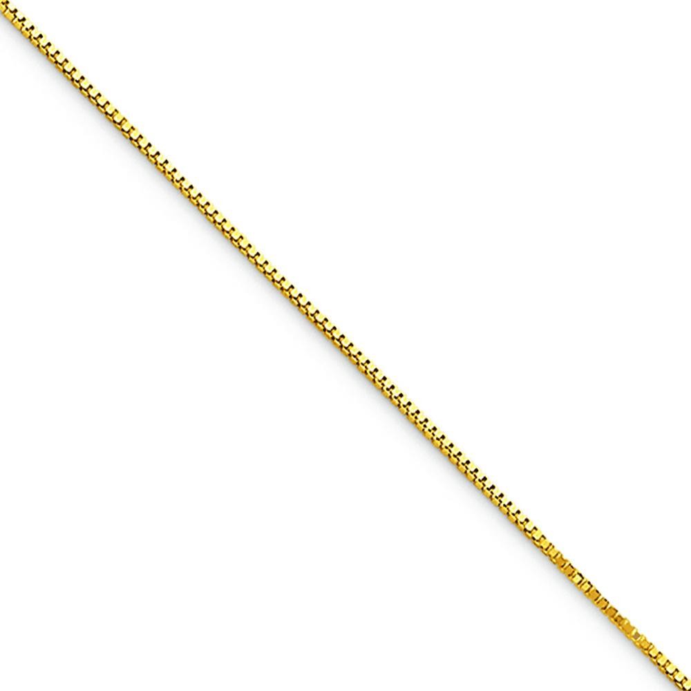 10K Gold .5mm Box Chain Necklace Jewelry 14″