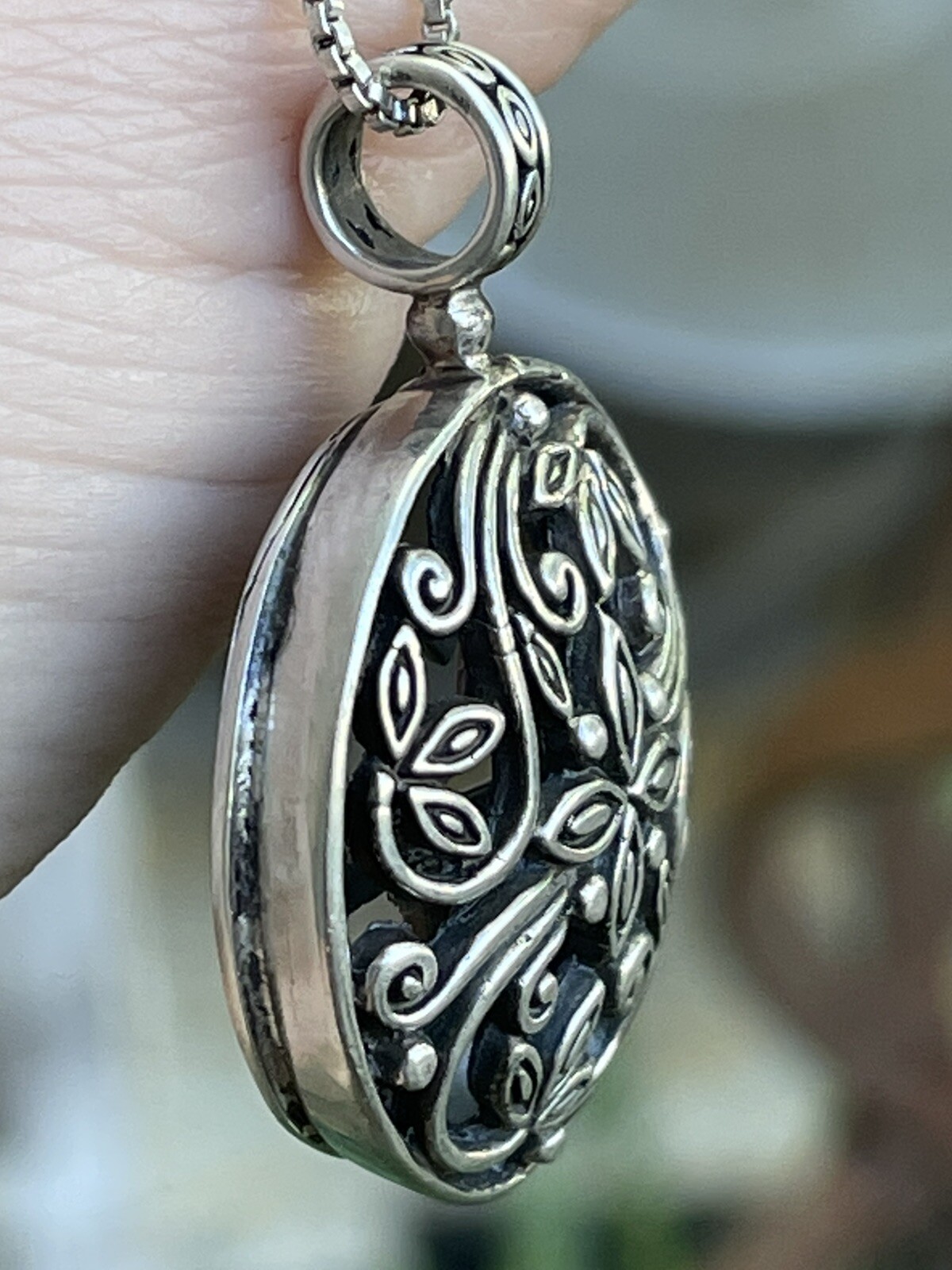 Dee Berkley Jewelry Sterling Silver Round Filigree Scroll Pendant Created DBJ
