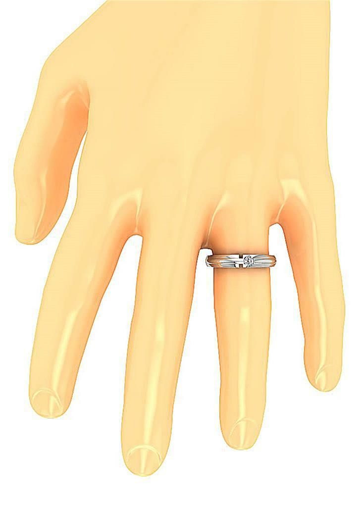 SI1 G 0.20 Carat Round Cut Diamond Wedding Solitaire Ring 14K Gold Rose Solid