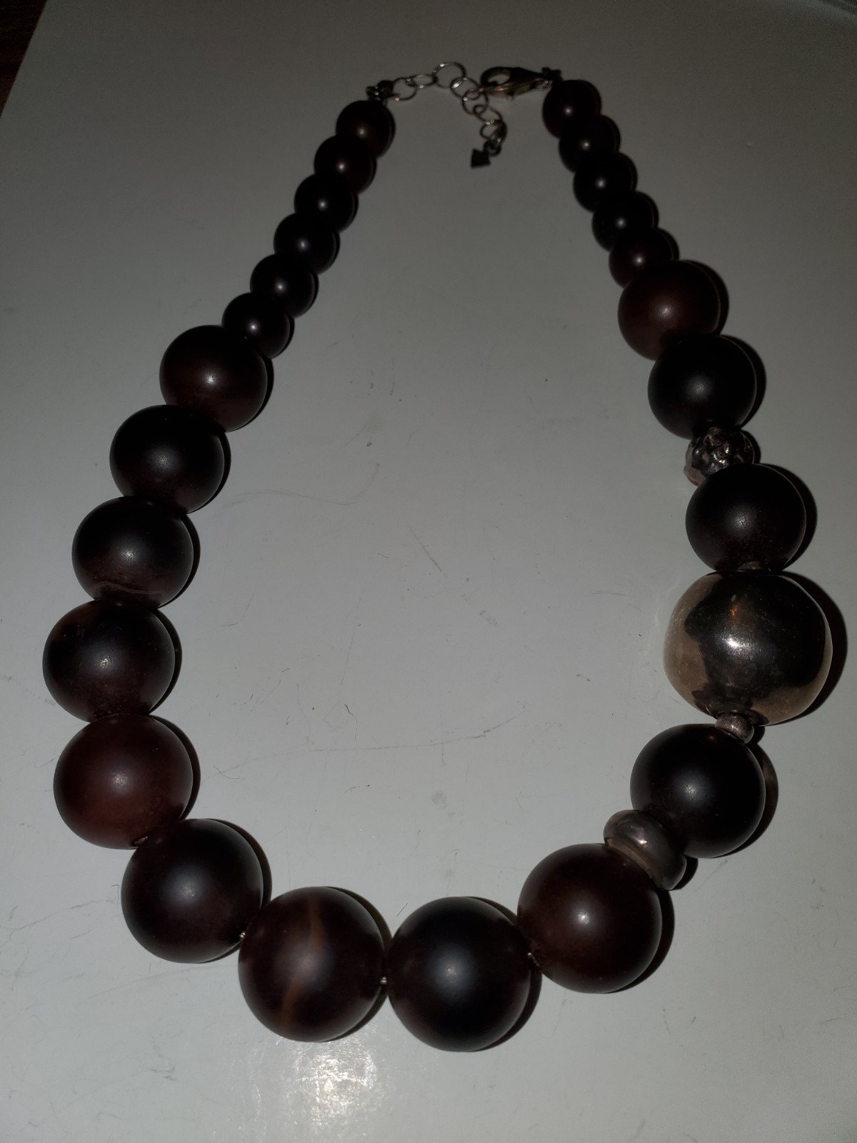 Silpada 925 silver red agate 17 inch necklace