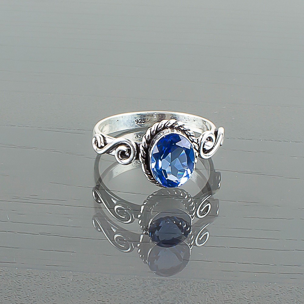 Tanzanite Gemstone 925 Sterling Silver Ring Handmade Jewelry Ring For Gift