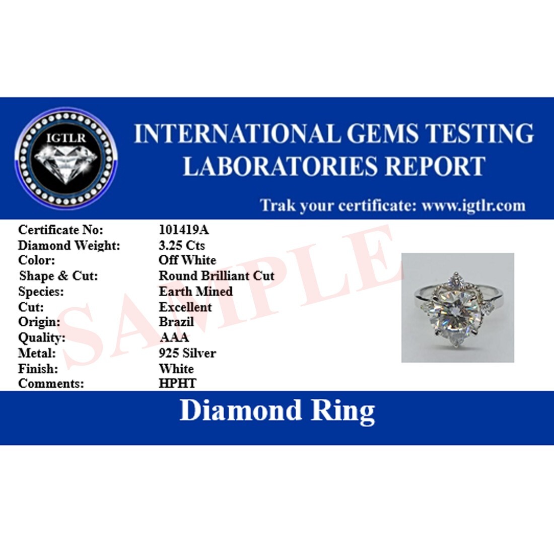 RARE 10 Ct Certified White Round Cut Treated Diamond Solitaire Ring-925 Silver