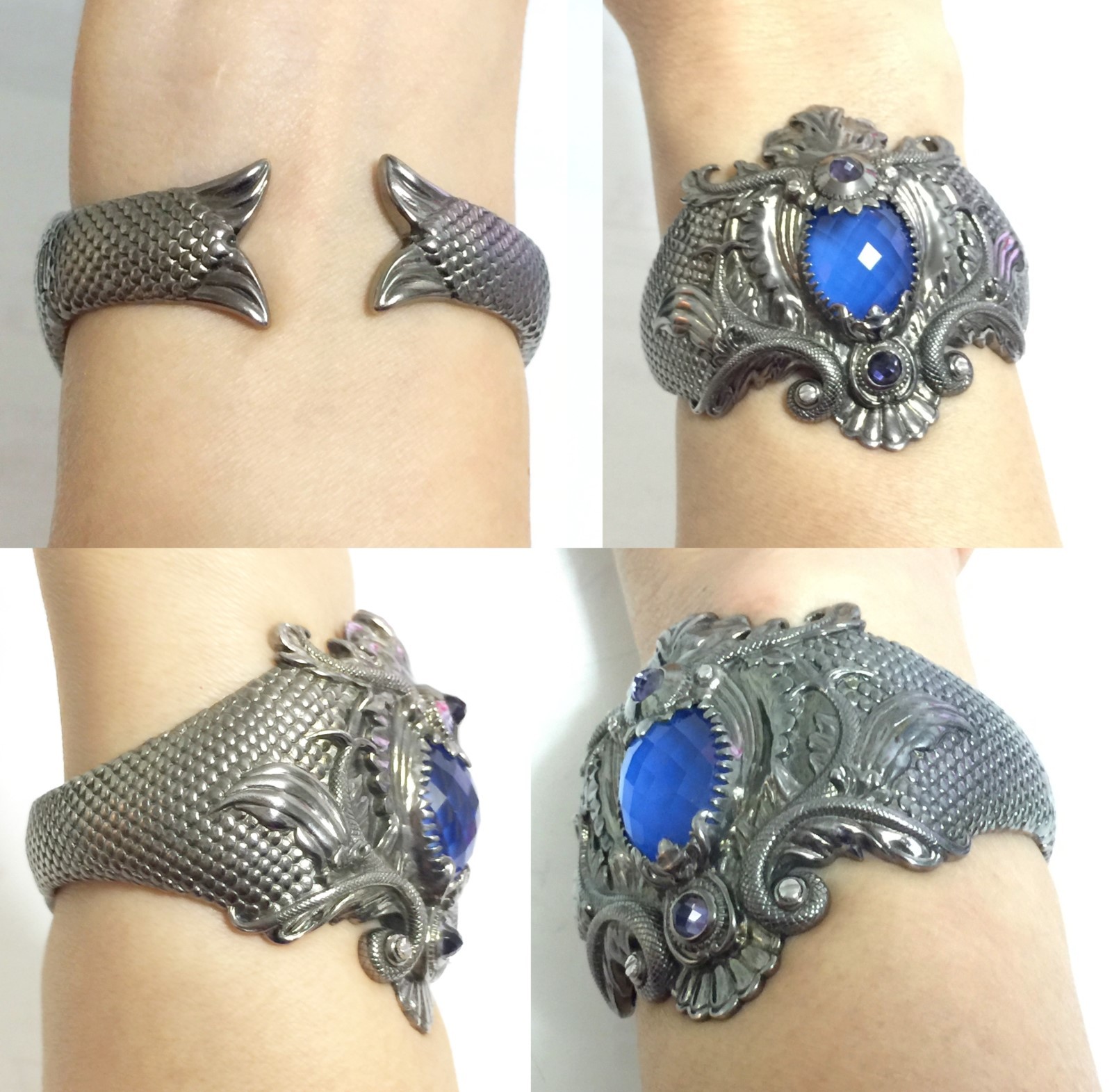 $1,995 Stephen Webster sz S Haze Jewels Verne Rhodium Silver Cuff Bracelet Women