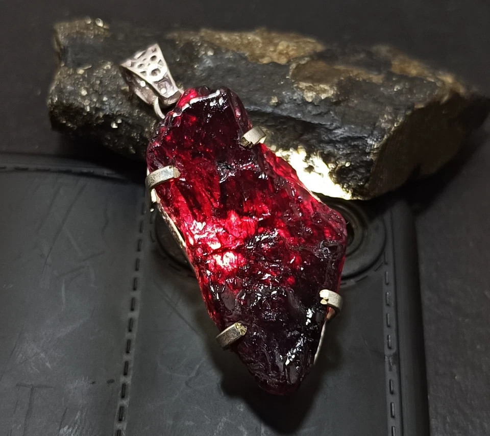 GIE Certified 98.56 Ct Natural PAINITE 925 Solid Silver Pendant LOOSE Gemstone