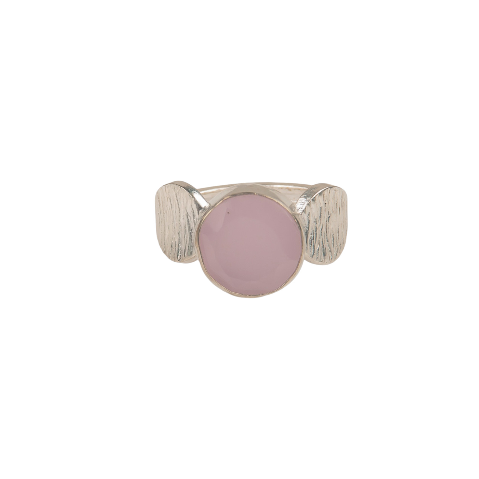 Rose Chalcedony Gemstone 925 Sterling Silver Bohemian Ring Partywear Jewelry