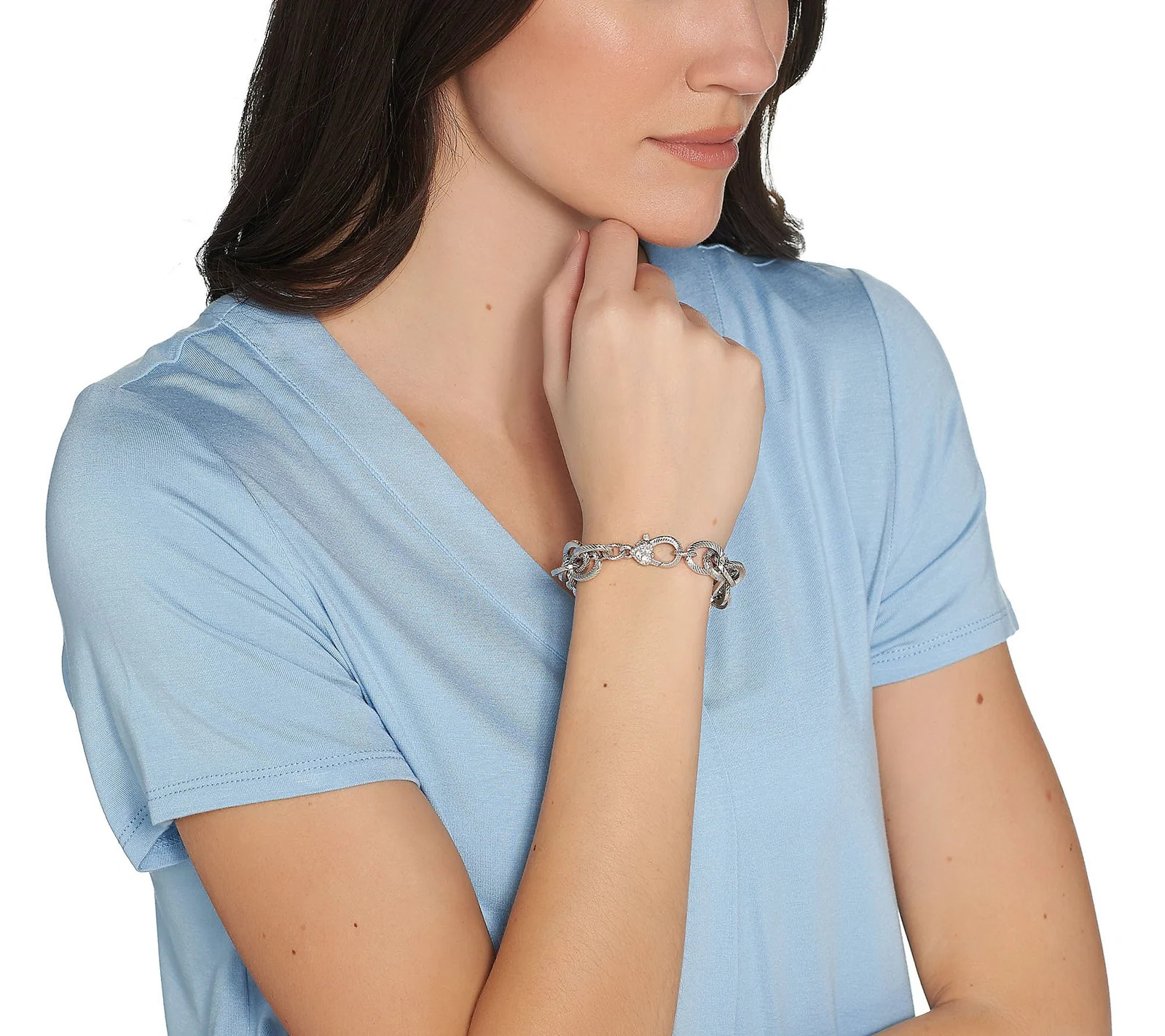 Judith Ripka Verona Sterling Silver Bracelet Small