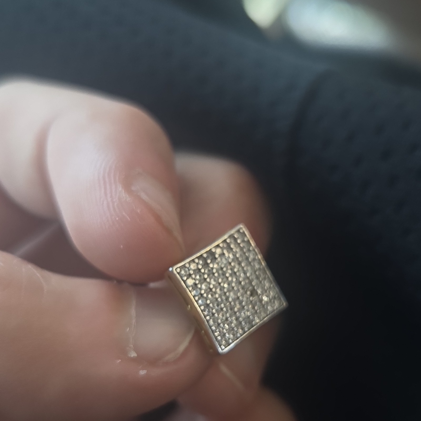 14k gold diamond earrings preowned see