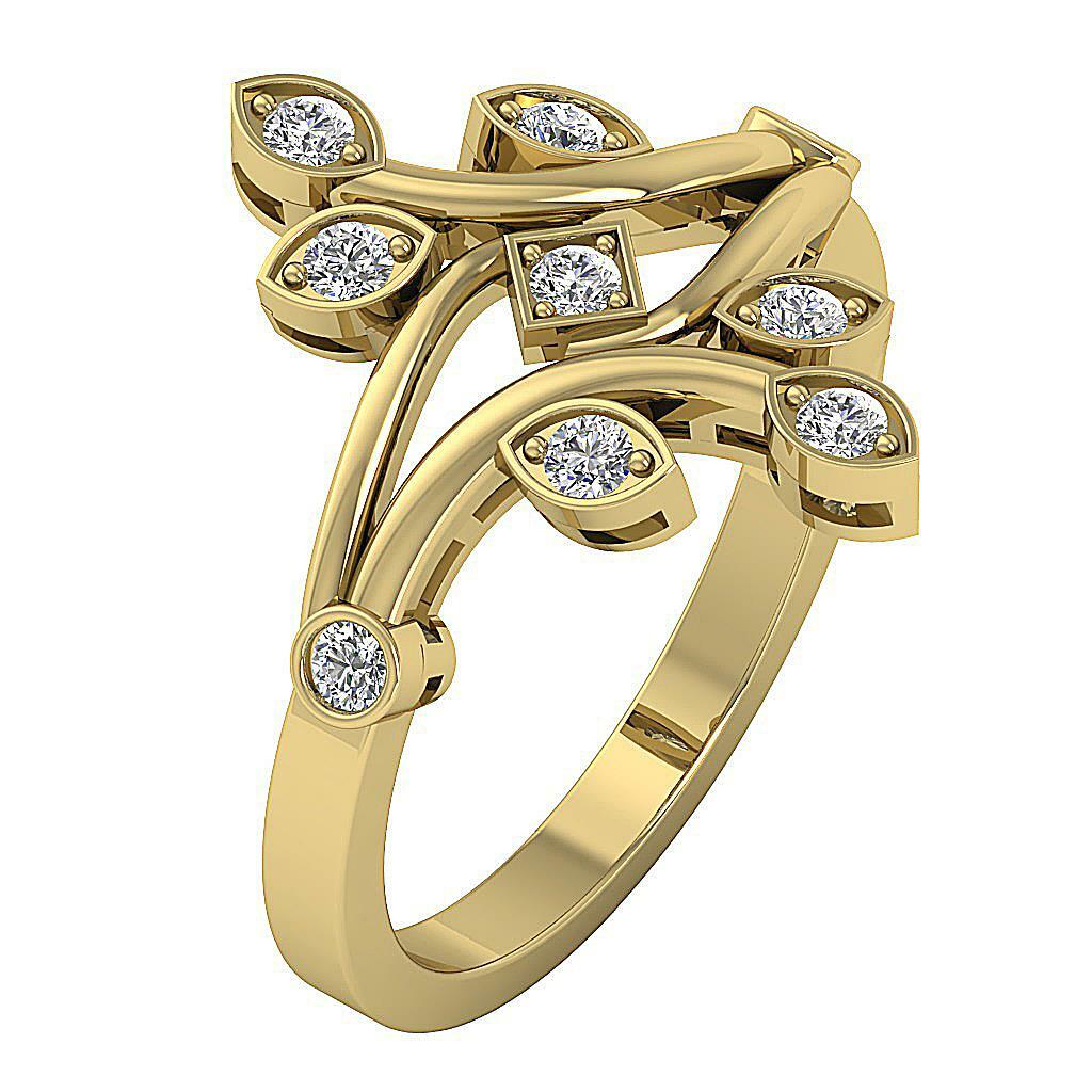 I1 G Natural Diamond 0.35 Ct Anniversary Wedding Ring Appraisal 14K White Gold