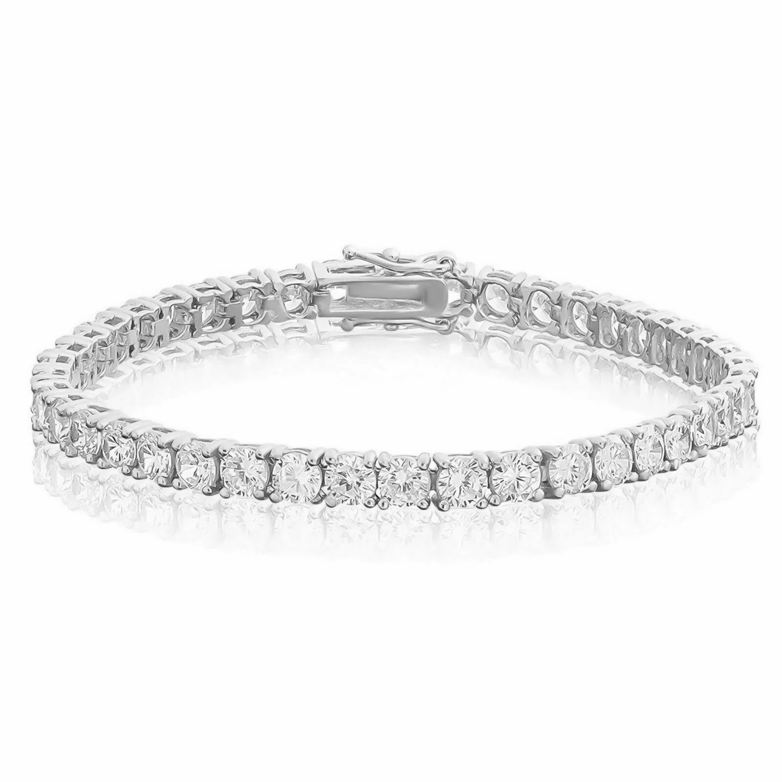 7.00 Carats GENUINE Lab Grown Diamond Tennis Bracelet 925 Sterling Silver 7”