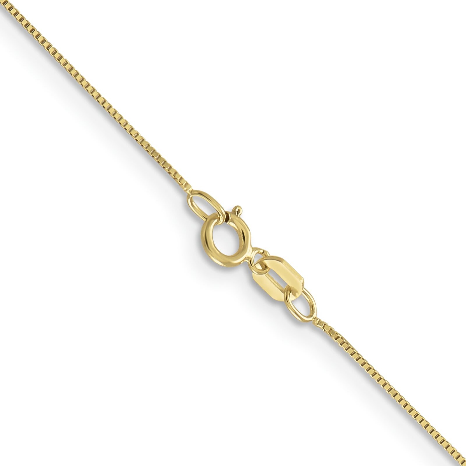 10K Gold .5mm Box Chain Necklace Jewelry 14″
