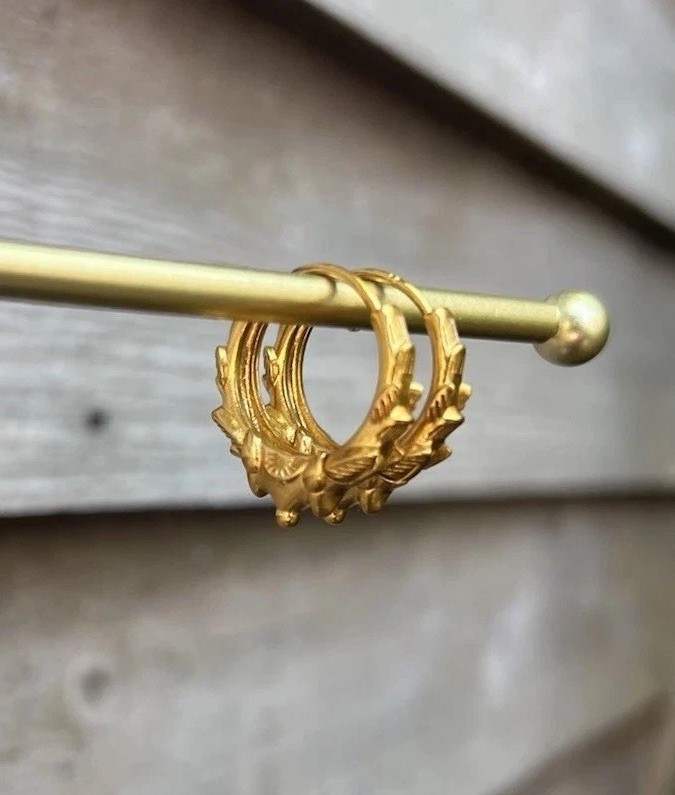 Traditional Marwari Medium Nepali Boho Design Hoop Earrings