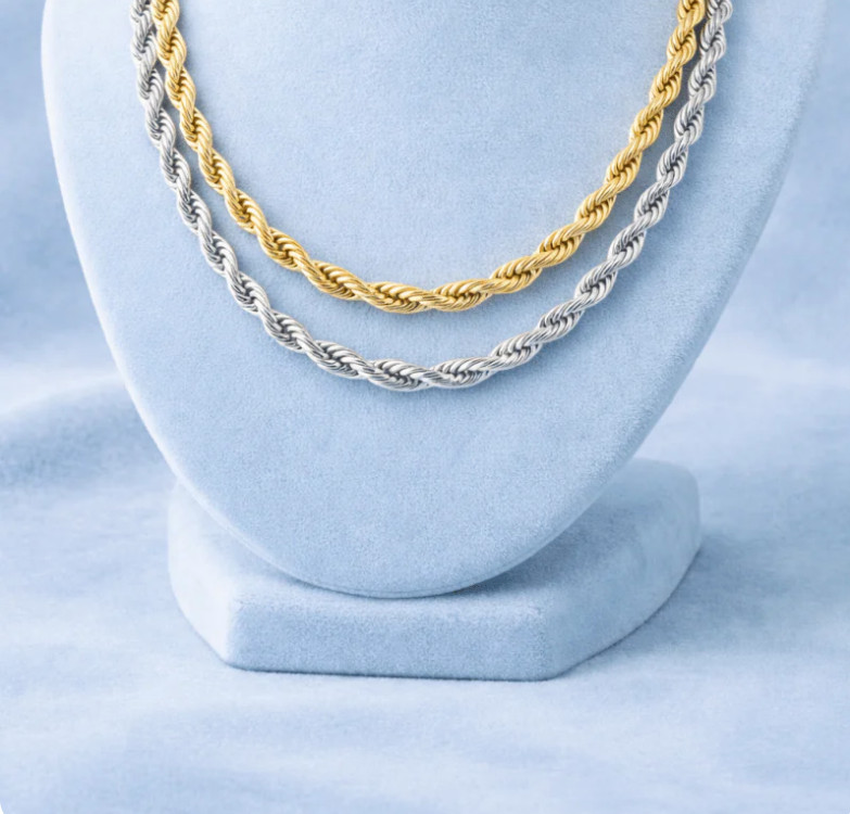 5MM rope chain | BRAND NEW | Diamond Test Certified| SILVER & GOLD