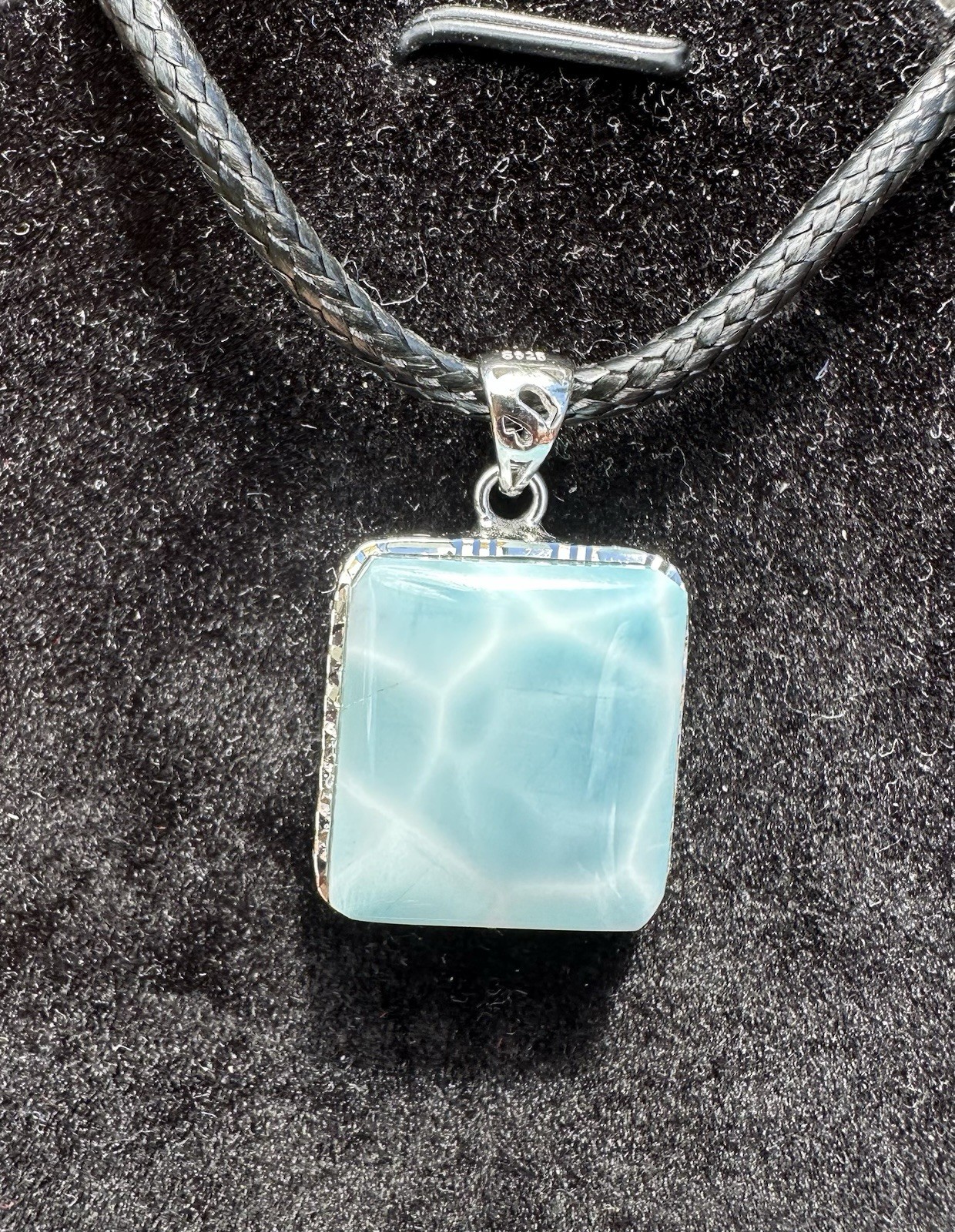 High Quality Larimar Sterling 925 Silver Pedant