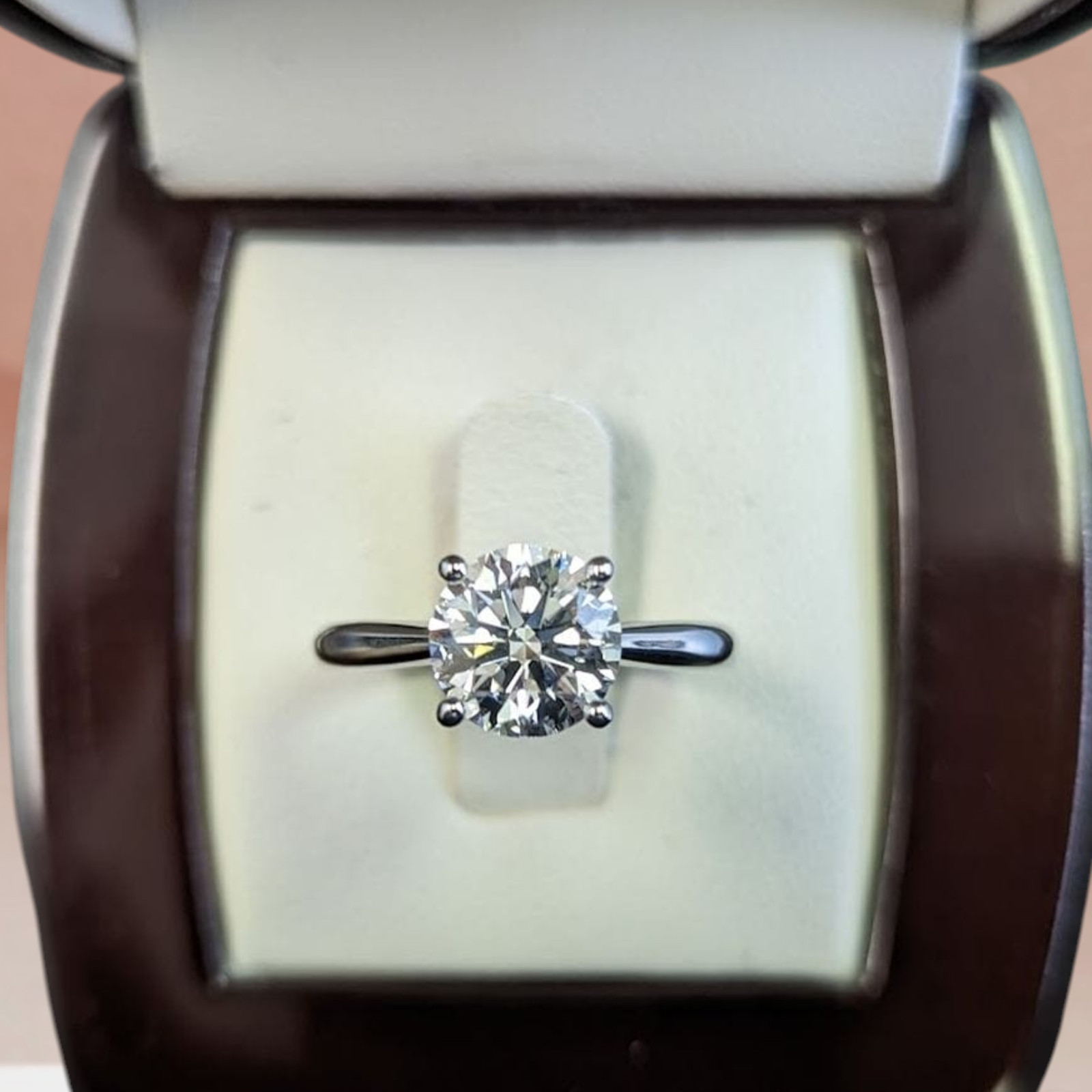 IGI Certified Lab Created 2.50 Ct Round Cut Diamond Engagement Ring 950 Platinum