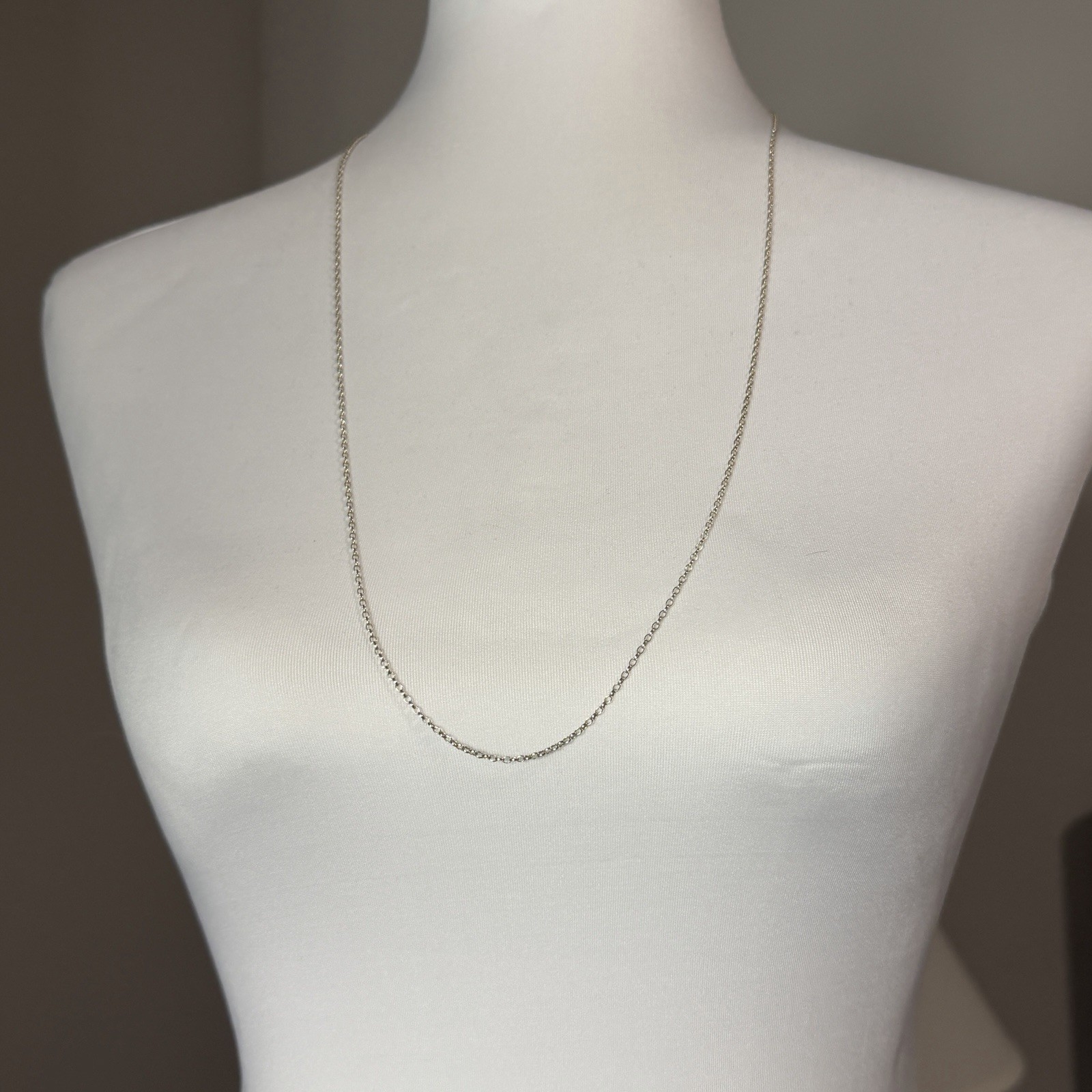 Shablool Didae Sterling 925 Silver Israel 1.5mm Rolo Chain Necklace 30″+2″ Long