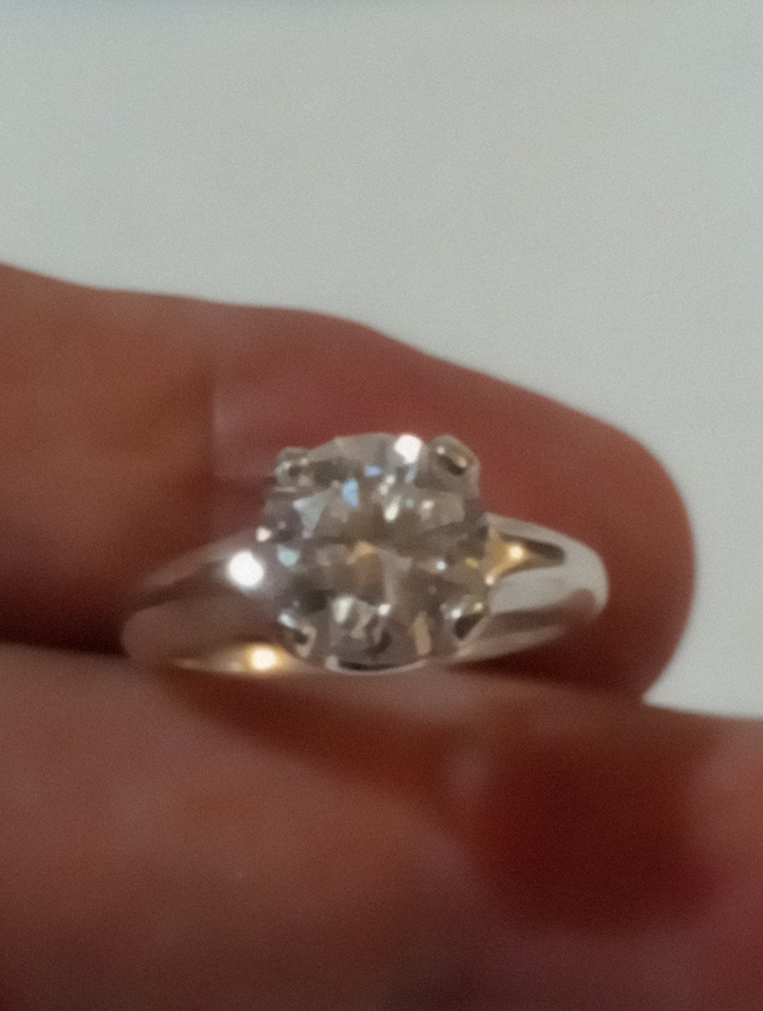 NATURAL CERTIFIED GEM TESTED NOT ENHANCED WHITE DIAMOND 2.0 CT 925 S RING SIZE 7