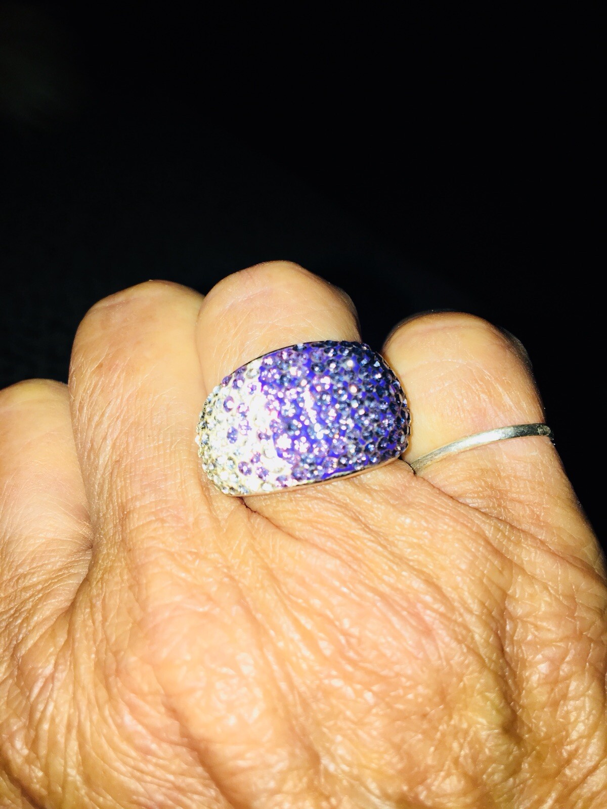 Bling Ring Purple And Clear