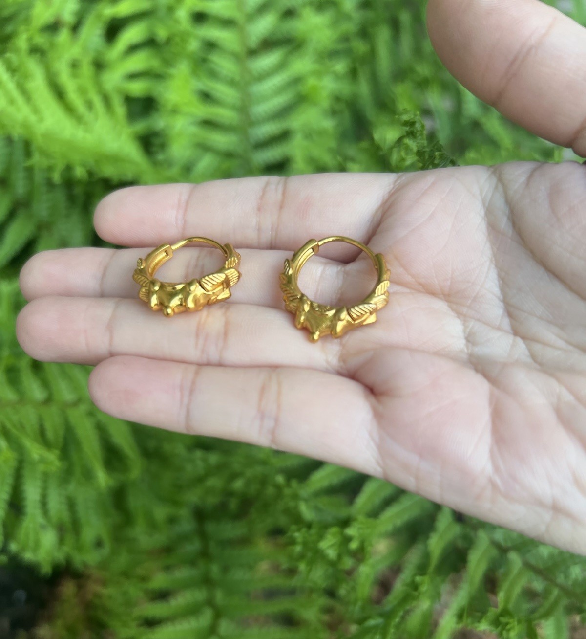 Traditional Marwari Medium Nepali Boho Design Hoop Earrings