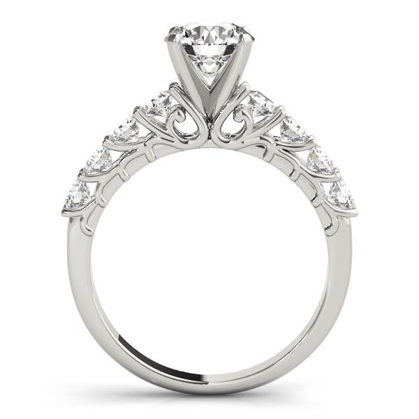 Solitaire With Accent Lab Grown Diamond Engagement Ring VS F 1.80 Carat 14K Gold