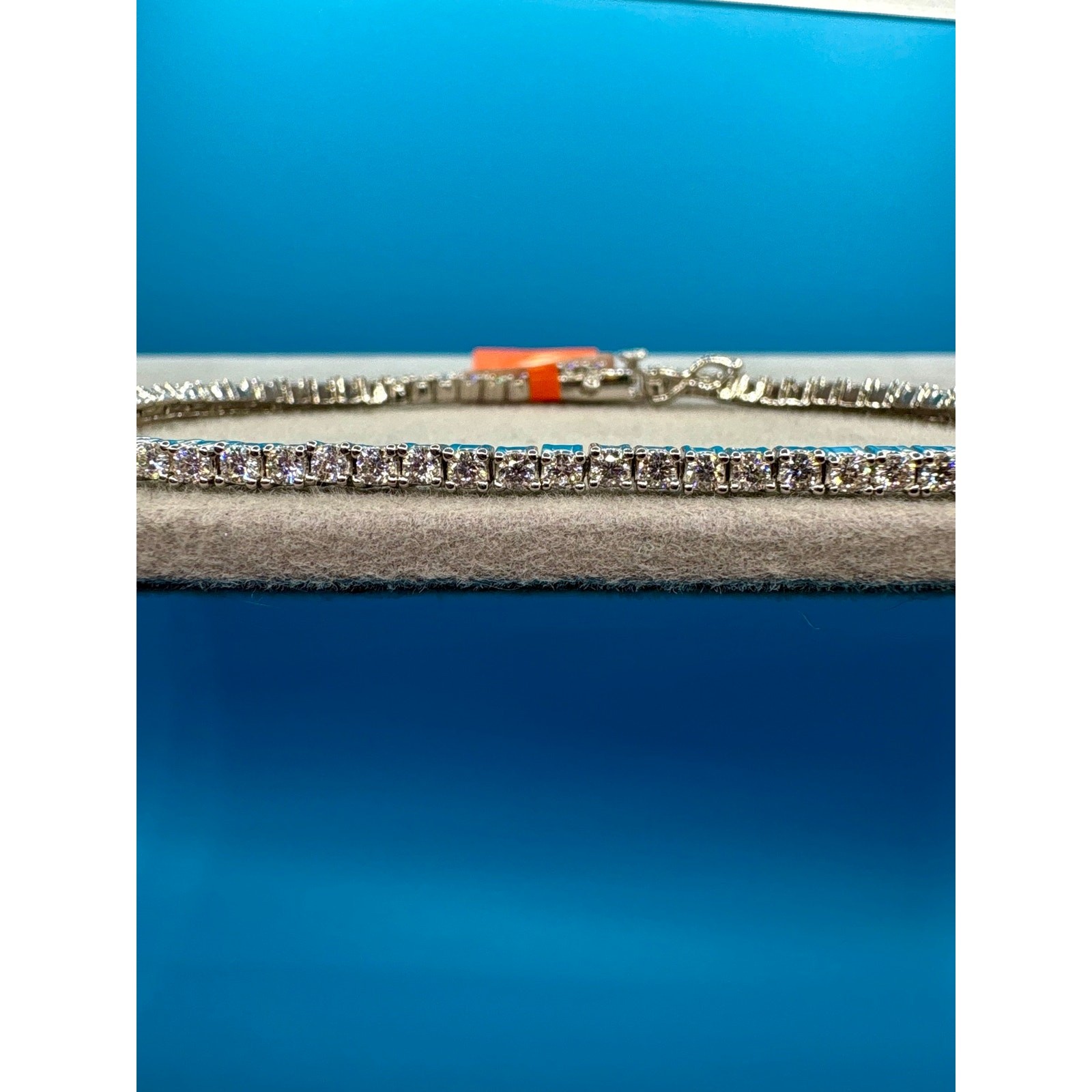 7.5″ 2mm Moissanite Tennis Bracelet in 925 Stamped Silver