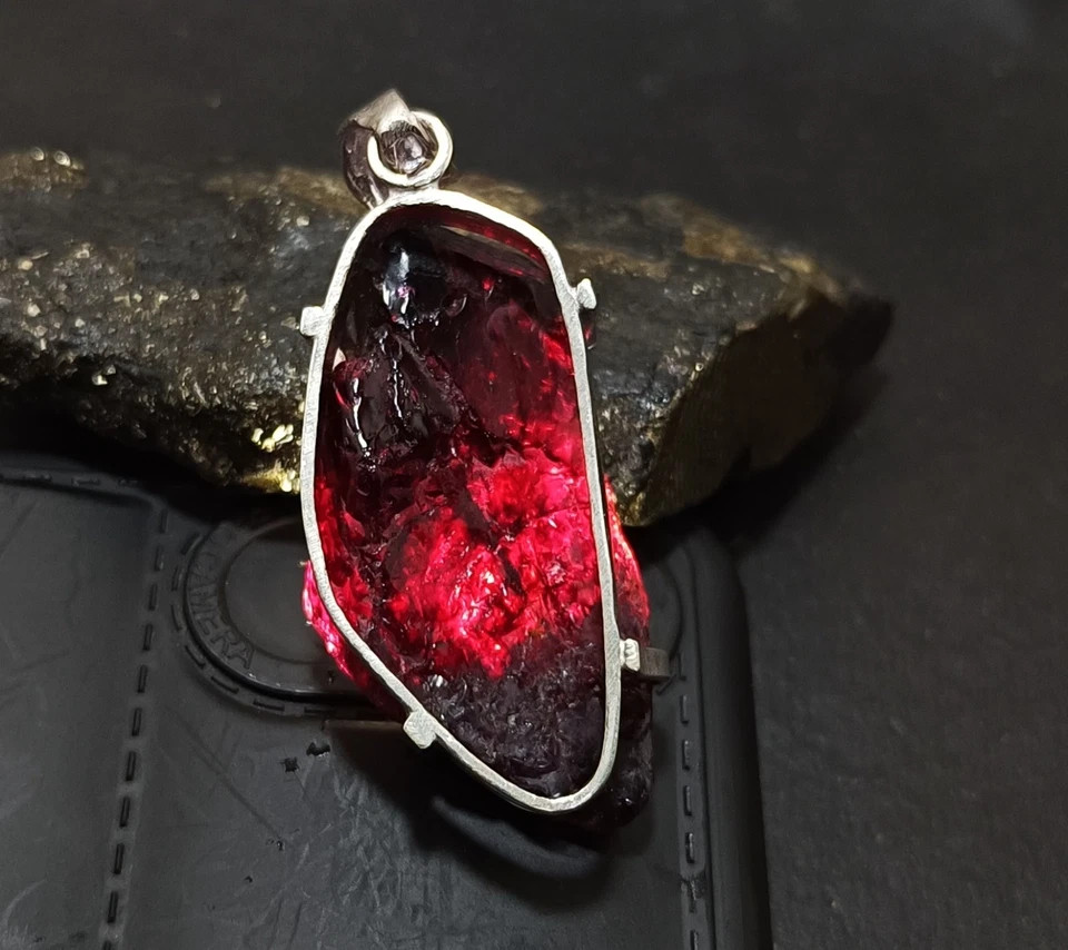 GIE Certified 98.56 Ct Natural PAINITE 925 Solid Silver Pendant LOOSE Gemstone