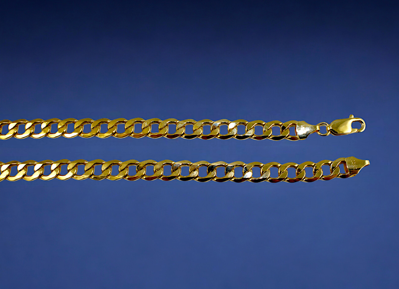 10K Yellow Gold Curb Cuban Chain Link Bracelet Real Gold 2mm-8mm 7″-9″