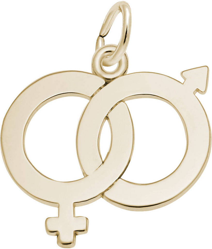 10K or 14K Gold Male & Female Symbol Charm by Rembrandt