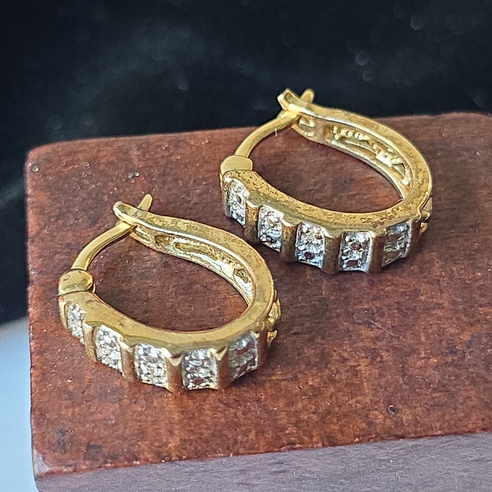 Fine Ross & Simons Gold Over Sterling Silver Pierced Hoop Earrings 15 mm Tall