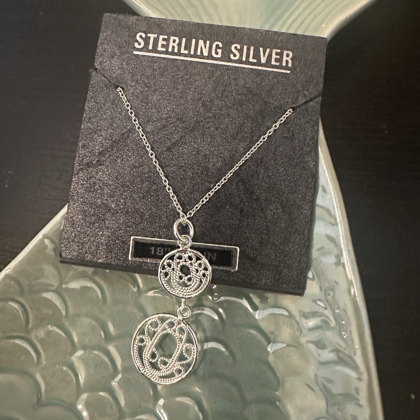 Sterling Silver Necklace 18″ Filigree NWT Classic Traditional 925 India