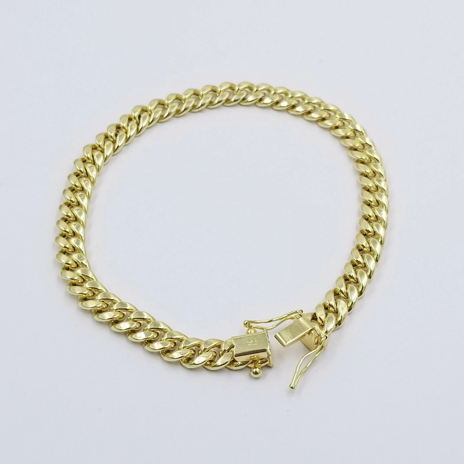 Real 10k Gold Miami Cuban Bracelet 7mm 7″ 7.5″ 8″ 8.5″ 9″ 9.5″ Men Women