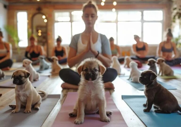 Puppy-Yoga-em-Florianopolis-promove-adocao-de-filhotes