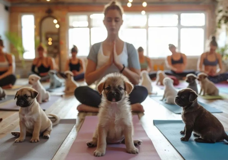 Puppy-Yoga-em-Florianopolis-promove-adocao-de-filhotes