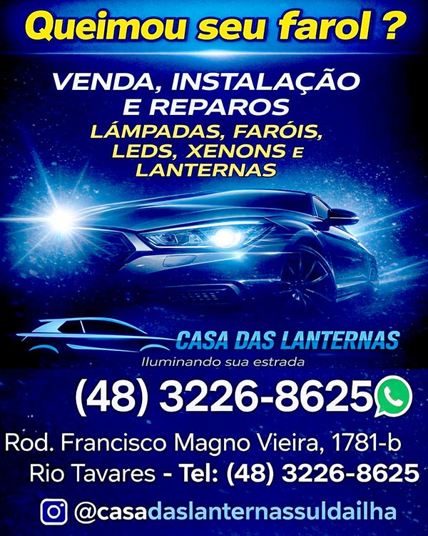 Especializada em lâmpadas, lanternas, faróis e milhas automotivos.