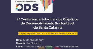 1 Conferência Estadual dos Objetivos de Desenvolvimento Sustentável